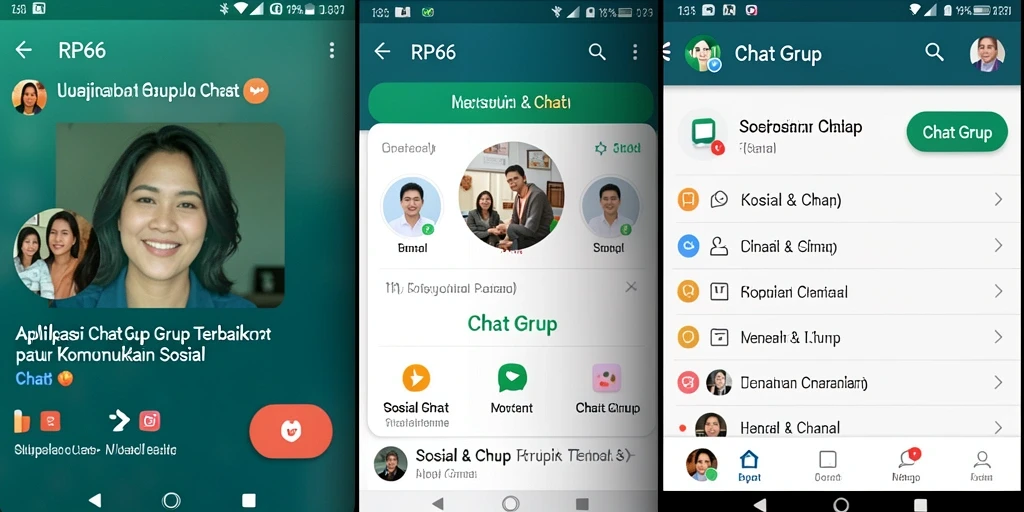Antarmuka RP66 yang ramah pengguna untuk chat grup.